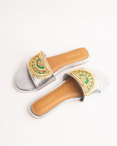 Aabroo Silver Gota Flats