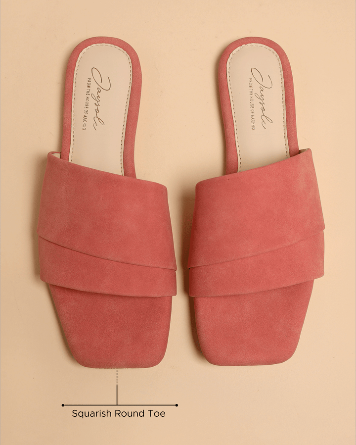 Claret Red Suede Slides