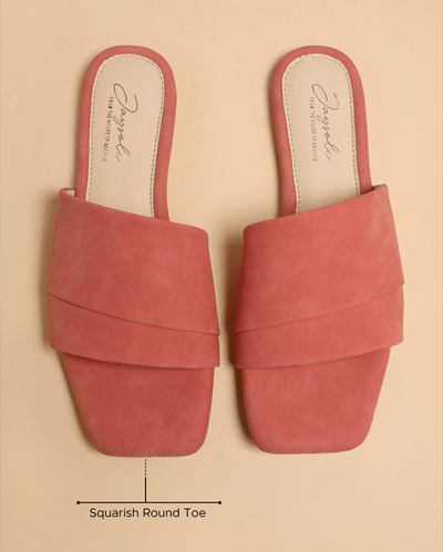Claret Red Suede Slides