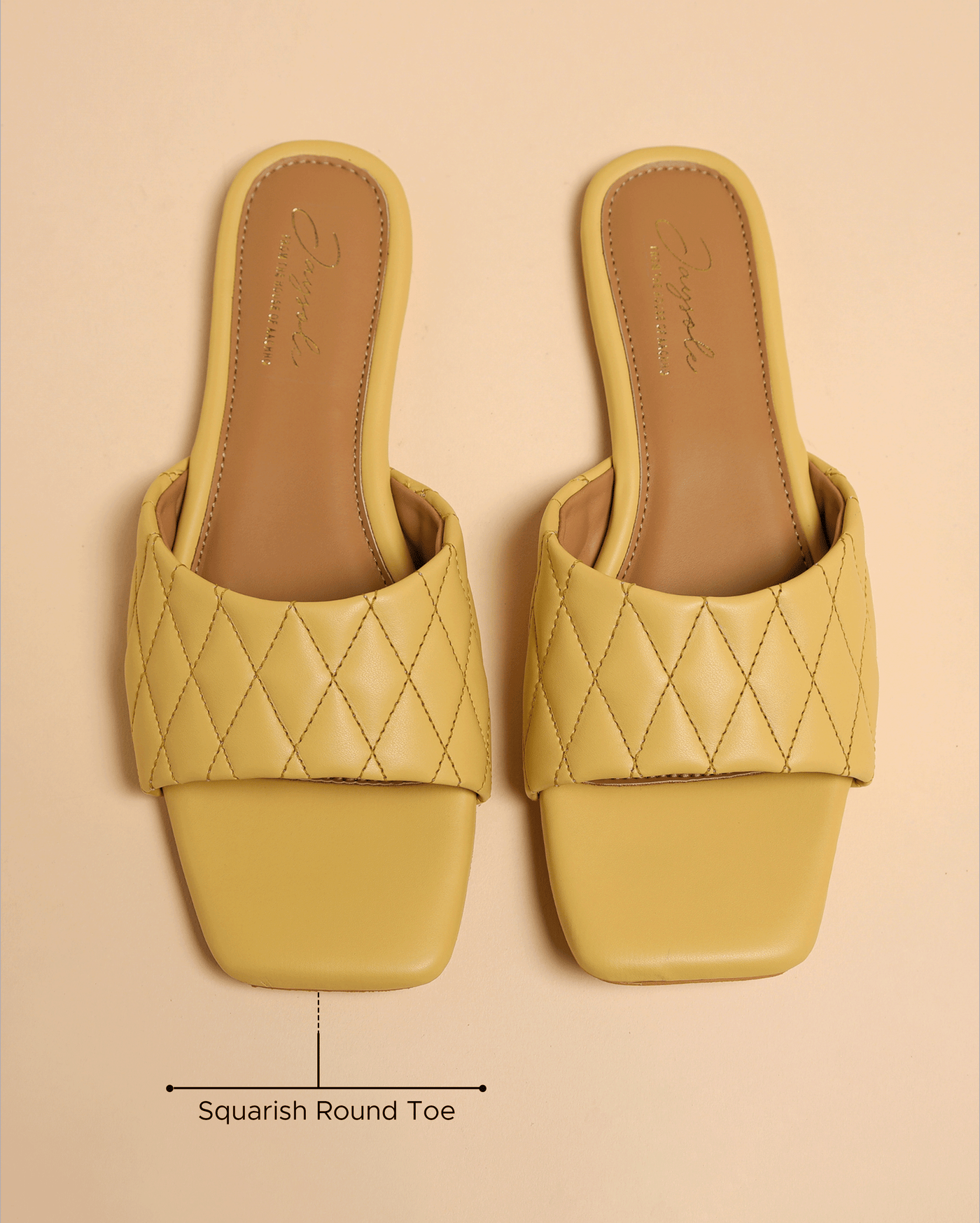 Summer Melon Quilted Slides