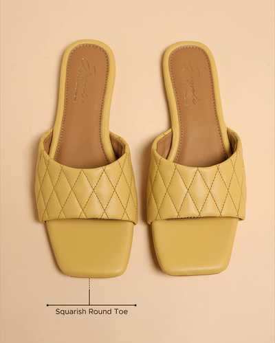 Summer Melon Quilted Slides