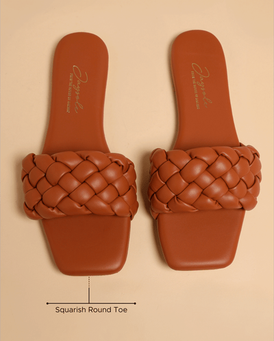 Toasted Nut Braided Slides