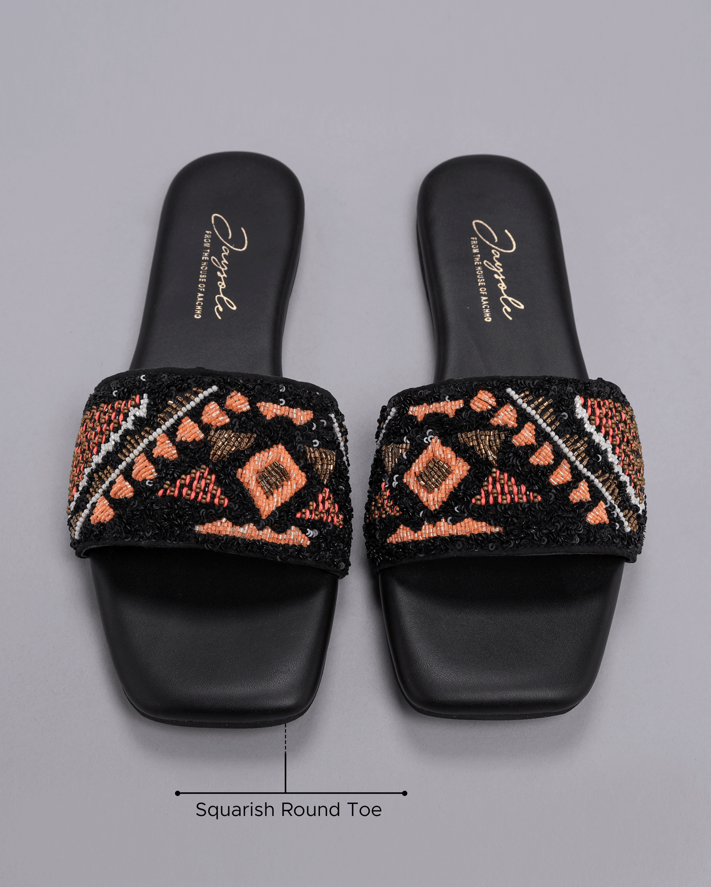 Black Beetle Handcrafted Flats