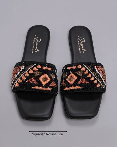Black Beetle Handcrafted Flats