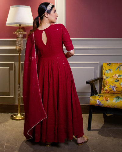 Kaina Embroidered Anarkali Set