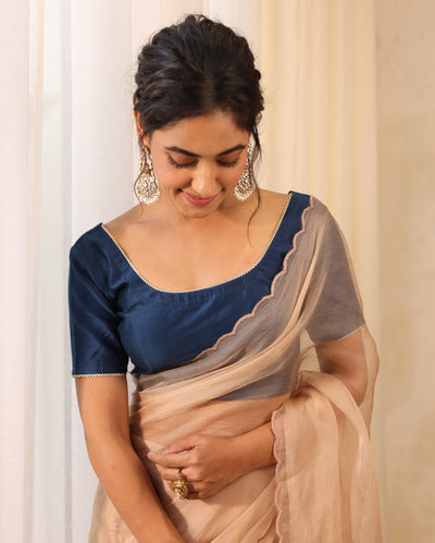 Jyotsna Blue Chanderi Blouse
