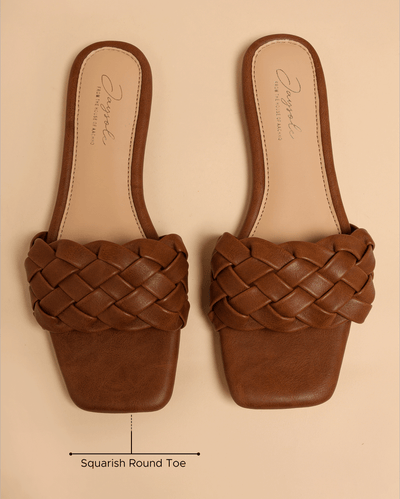 Sand Shell Braided Slides