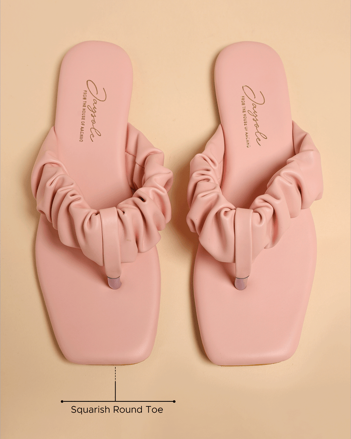 Pink Bachelor Gathered Flats