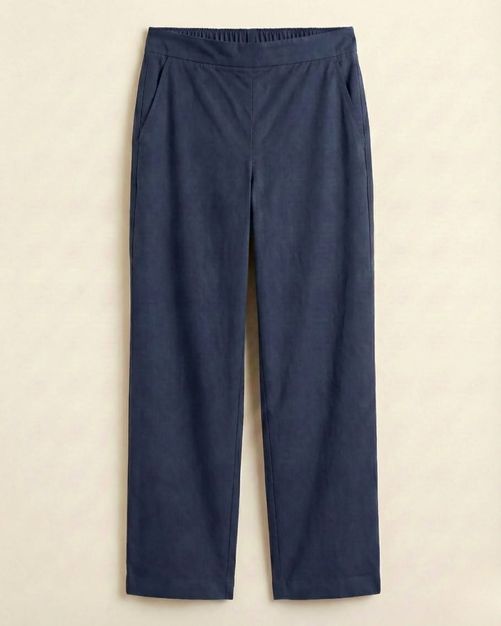 Chaya Indigo Cotton Straight Pants