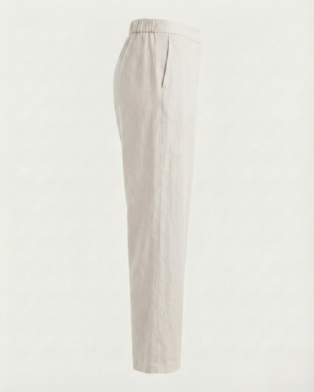Amora off-white Linen Straight Pants