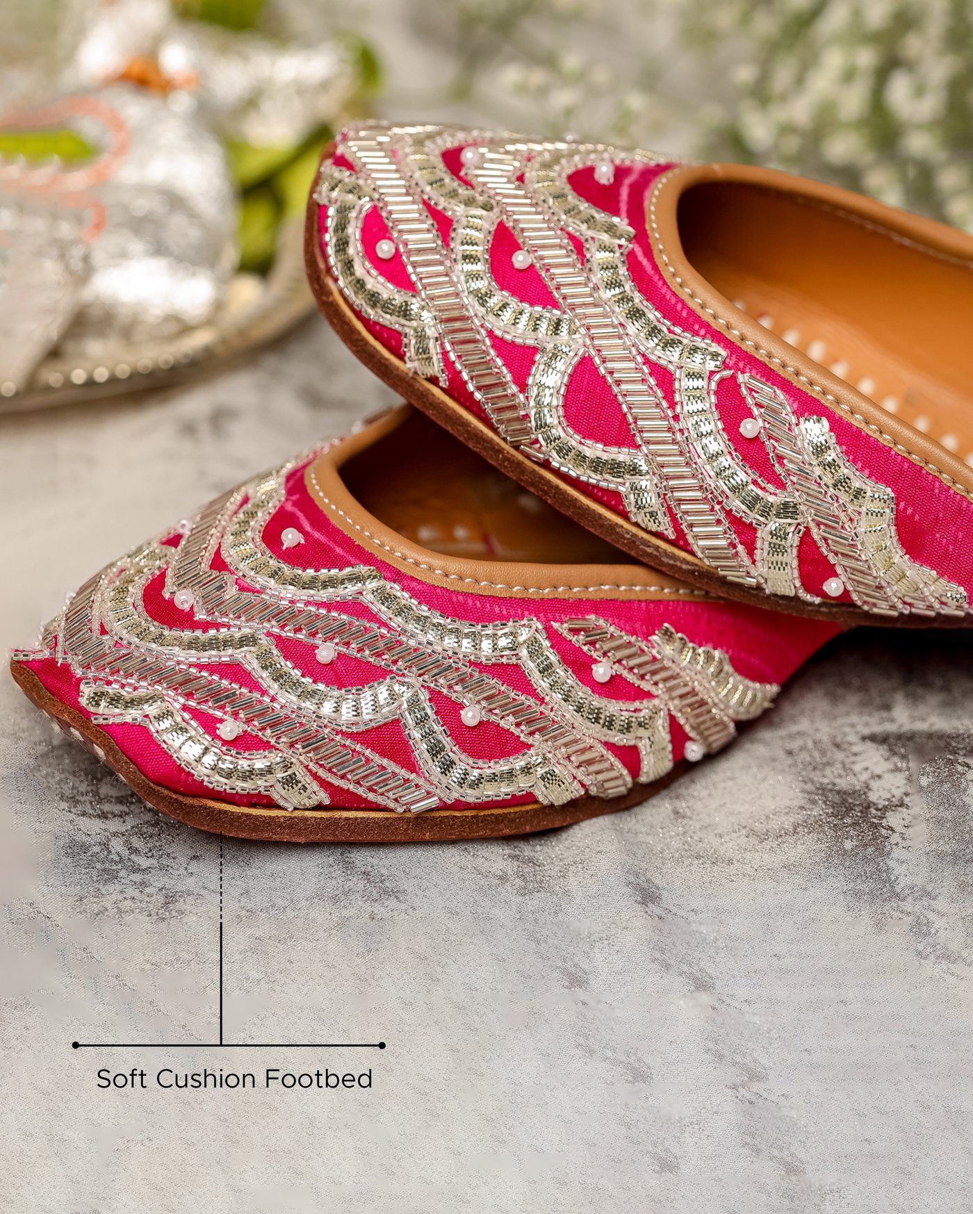 Spanish Pink Handcrafted Jutti