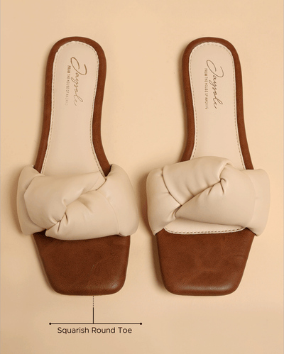 Camel Tale Knoted Flats