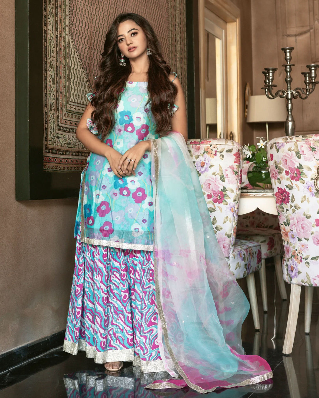 Dizi Chanderi Sharara Set
