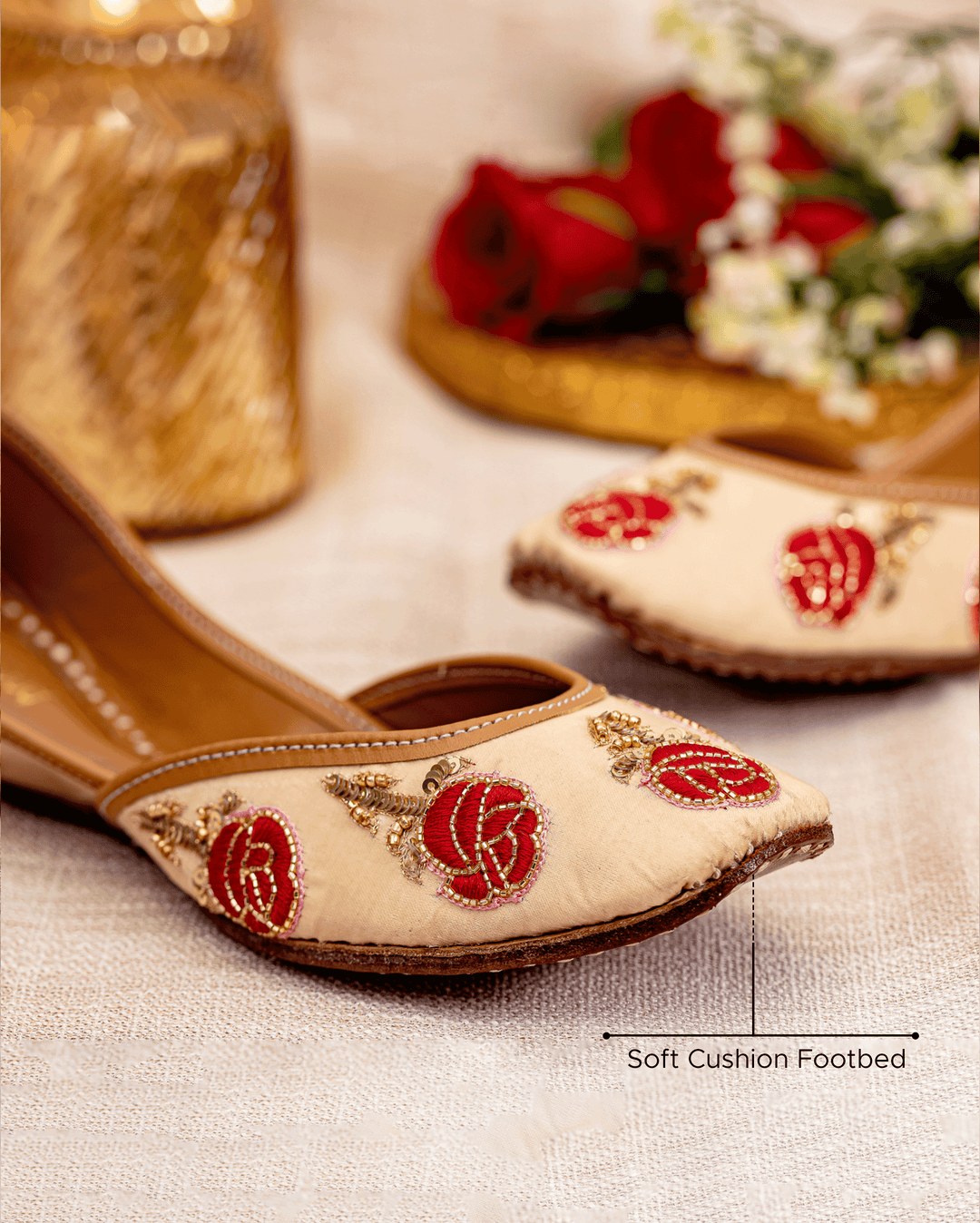 Candy Rose Handcrafted Jutti