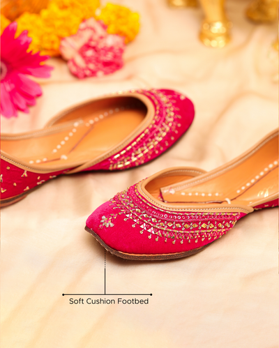 Sparkle Pink Handcrafted Jutti
