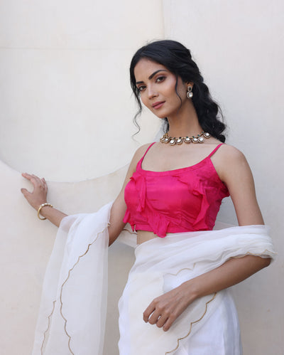 Anvika Pink Silk Blouse