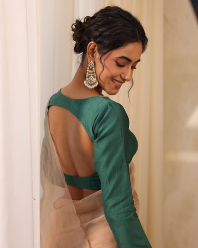 Kavya Green Chanderi Blouse