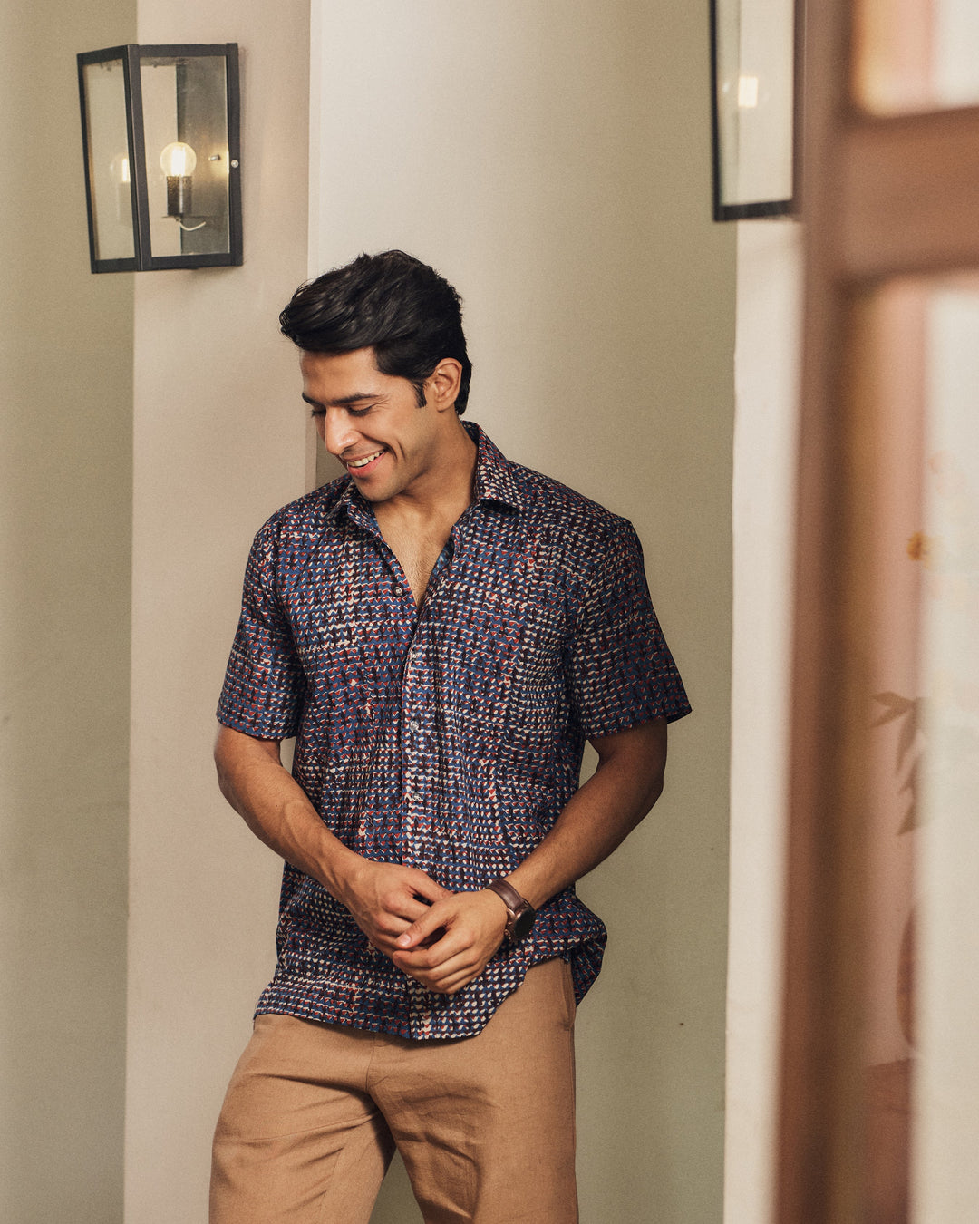 Ronak Black Printed Cotton Shirt