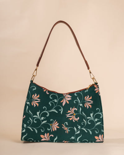 Gardenia Green Baguette Bag