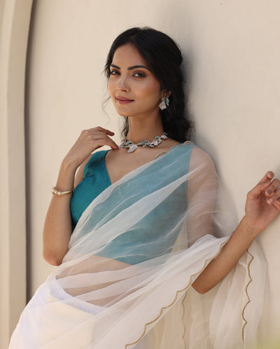 Sitara Teal Green Silk Blouse