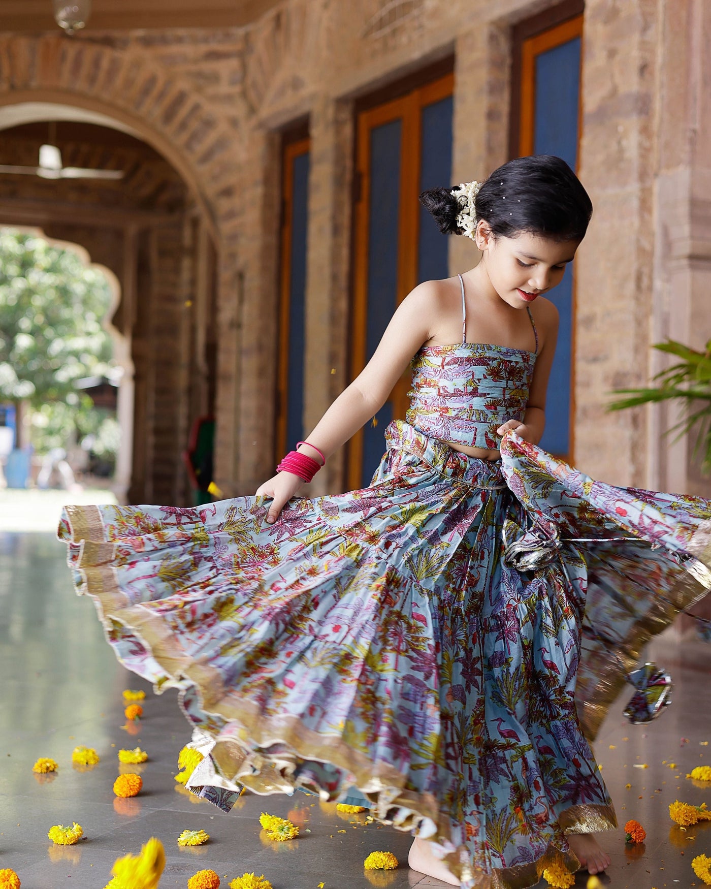 Avisa Chanderi Lehenga Set