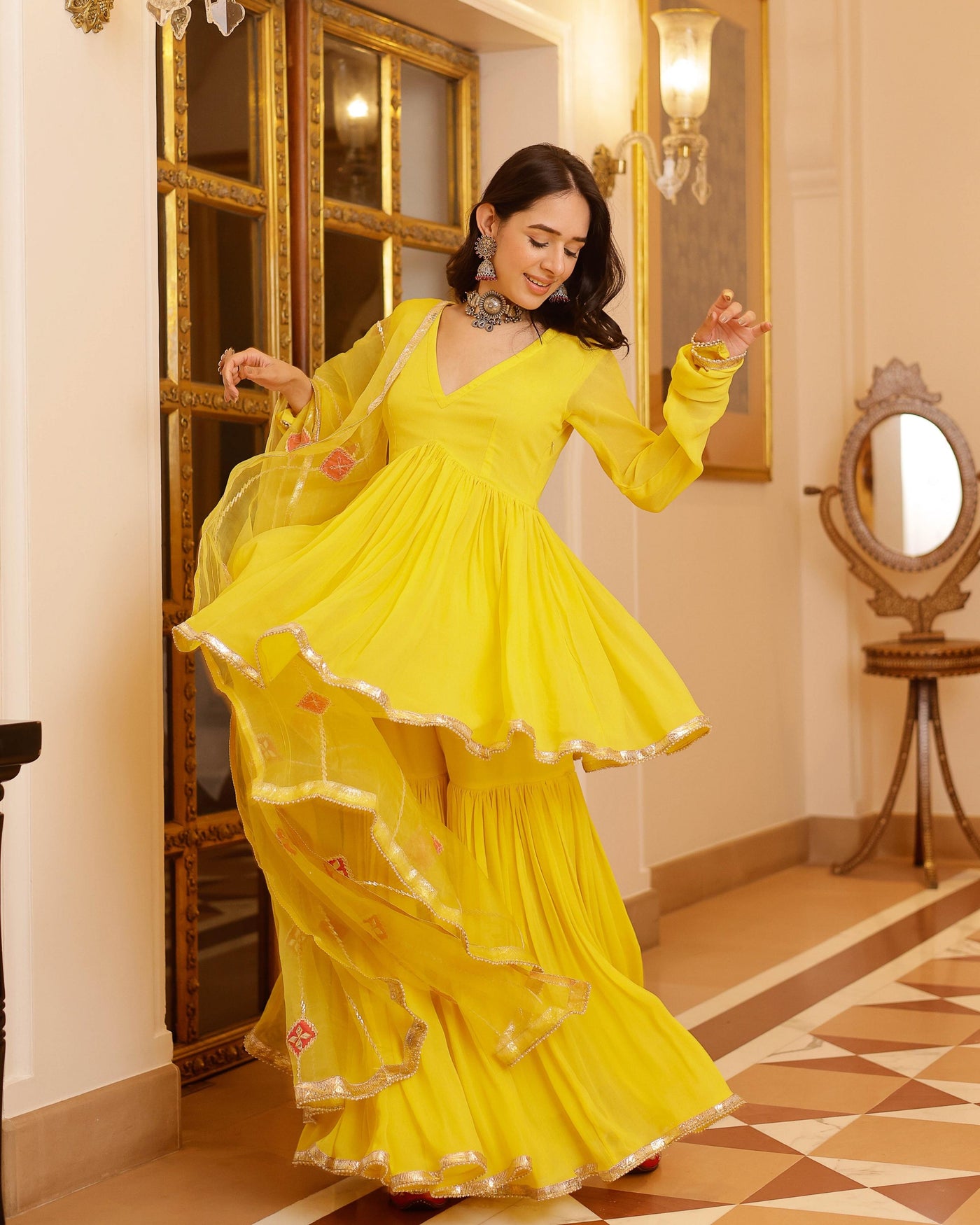 Falak Gotapatti Georgette Dupatta