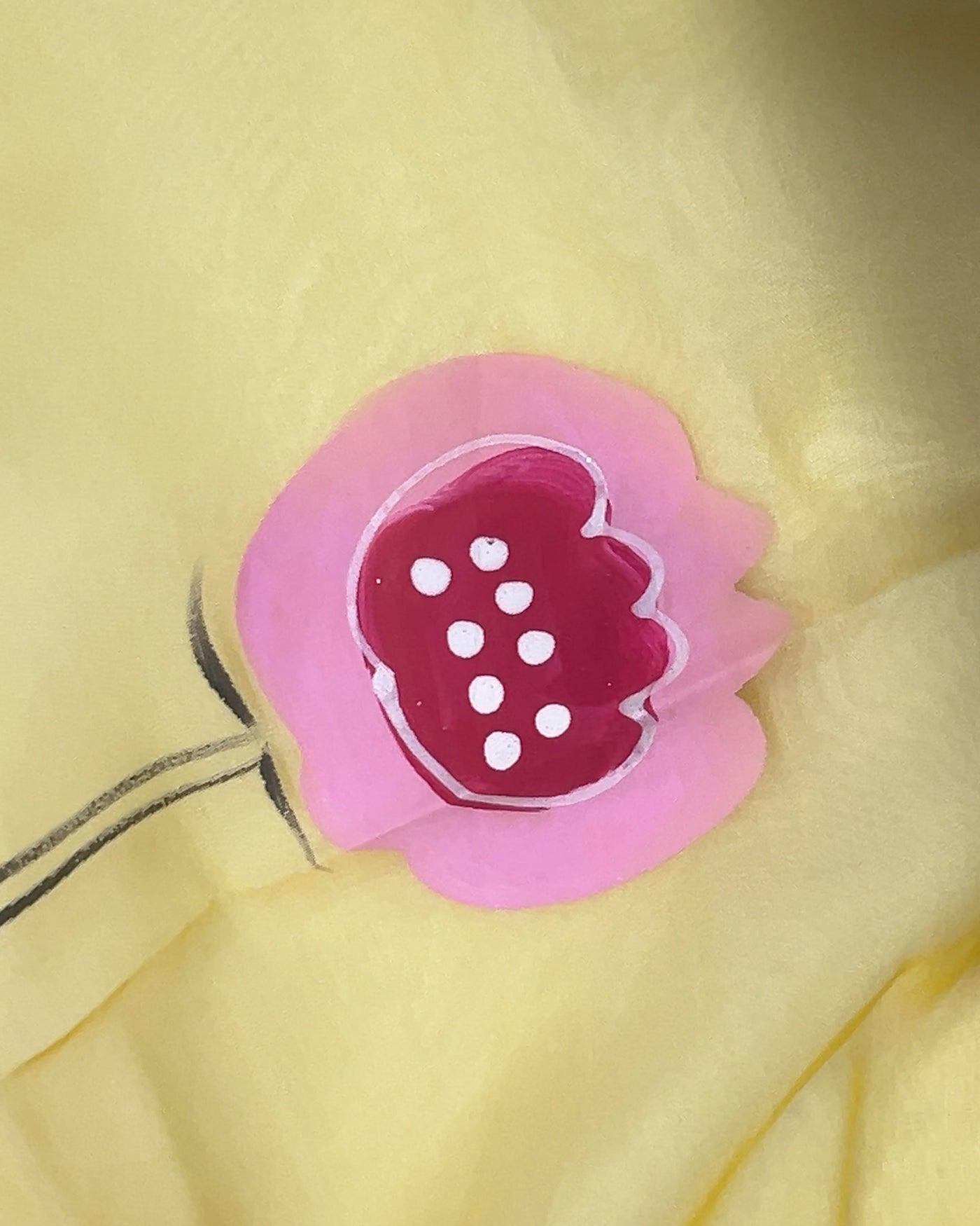 Yellow Organza Handpainted Suit Set