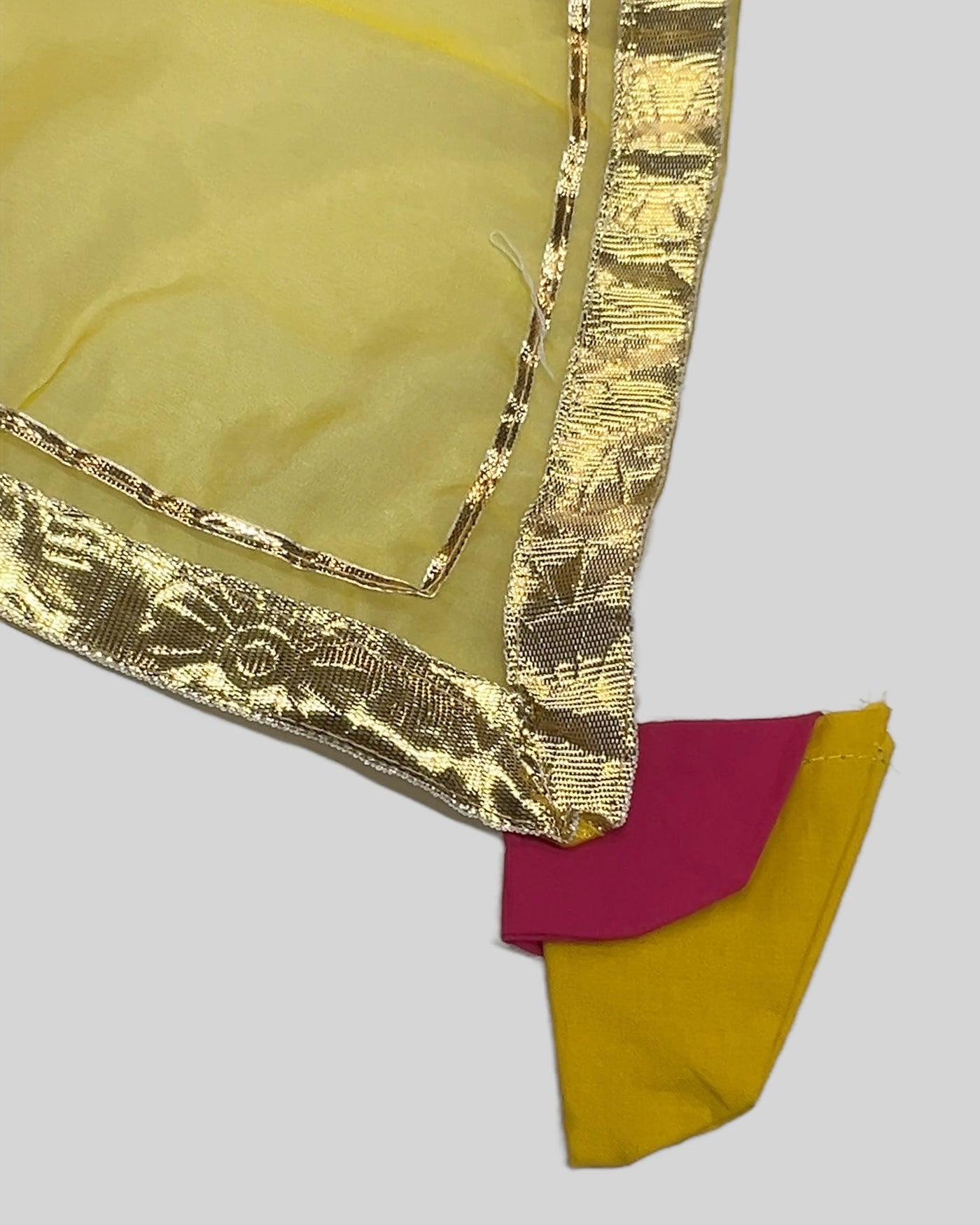 Yellow Organza Handpainted Suit Set