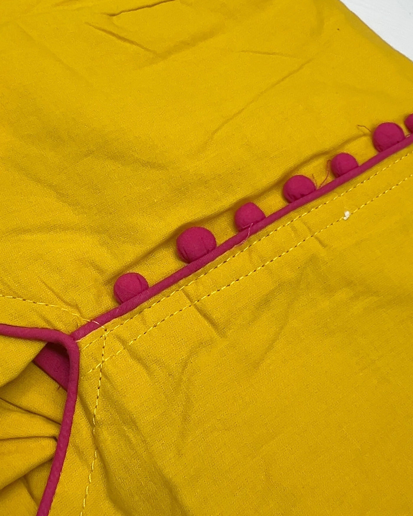 Yellow Organza Handpainted Suit Set