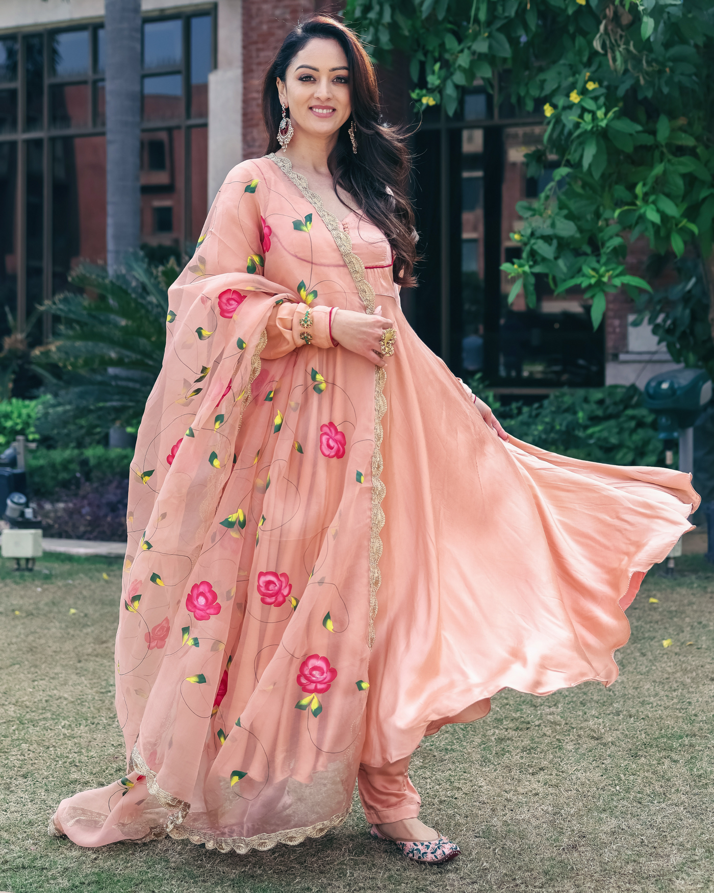 Beach Sand Handpainted Dupatta