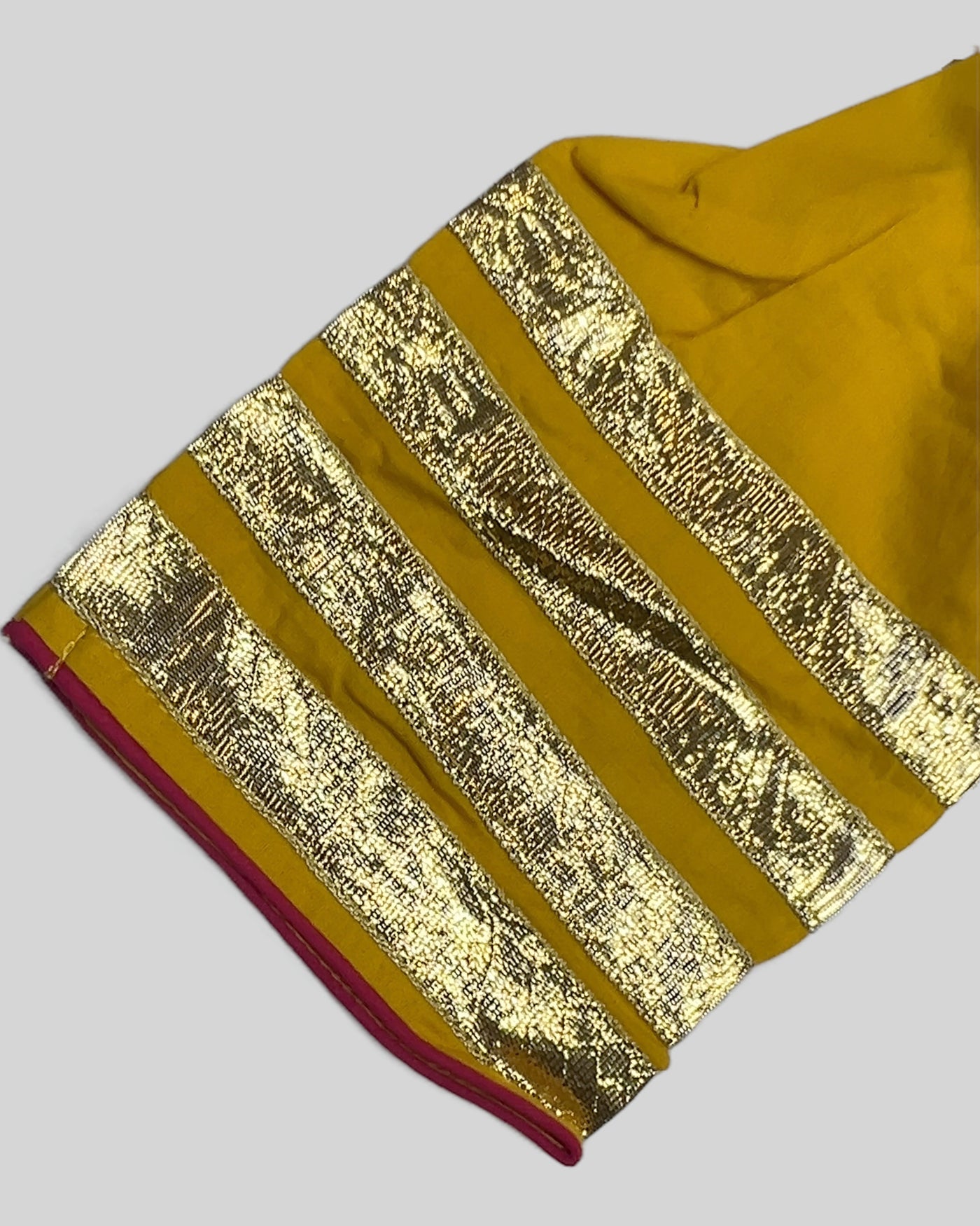 Yellow Organza Handpainted Suit Set