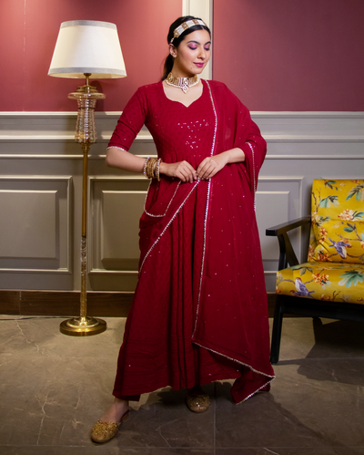 Kaina Embroidered Anarkali Set