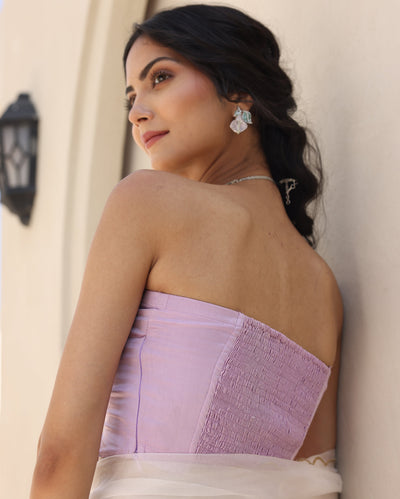 Zehra Lavender Satin Blouse