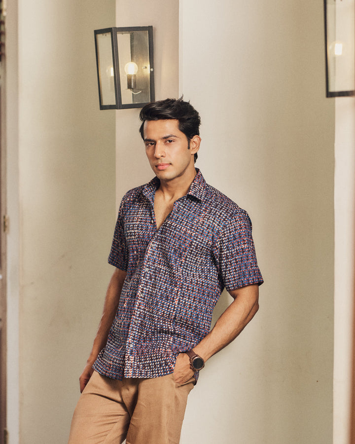Ronak Black Printed Cotton Shirt