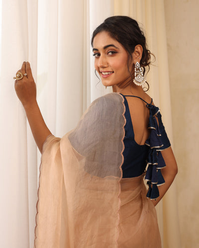 Jyotsna Blue Chanderi Blouse