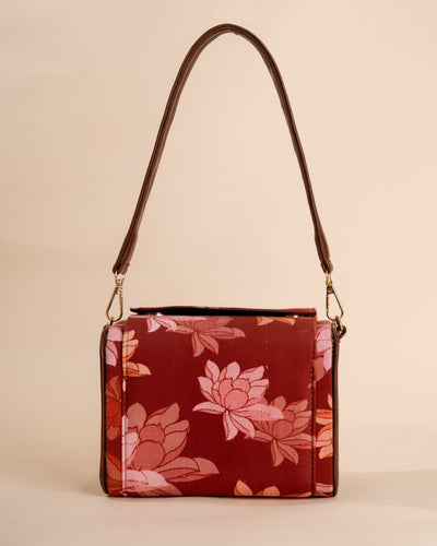 Rosalie Retro Maroon Satchel Bag