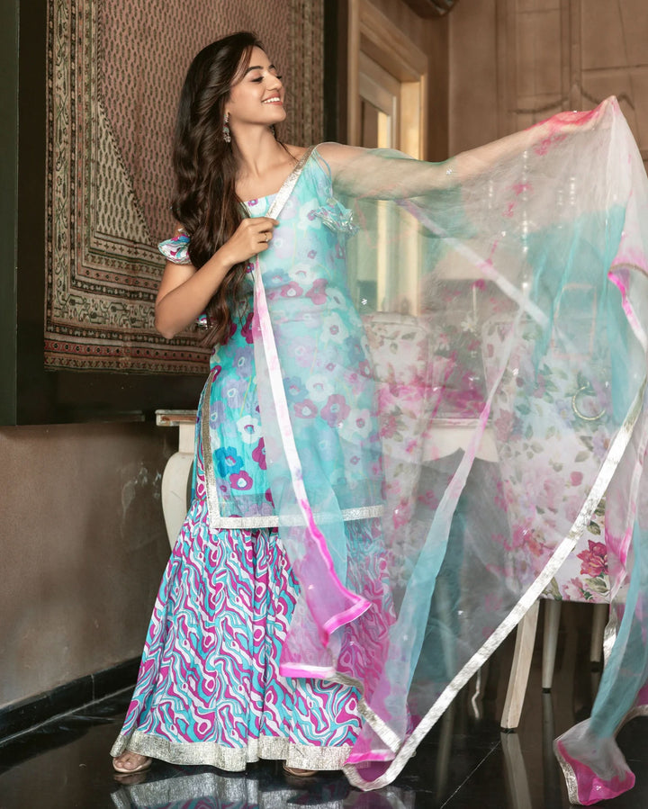 Dizi Chanderi Sharara Set