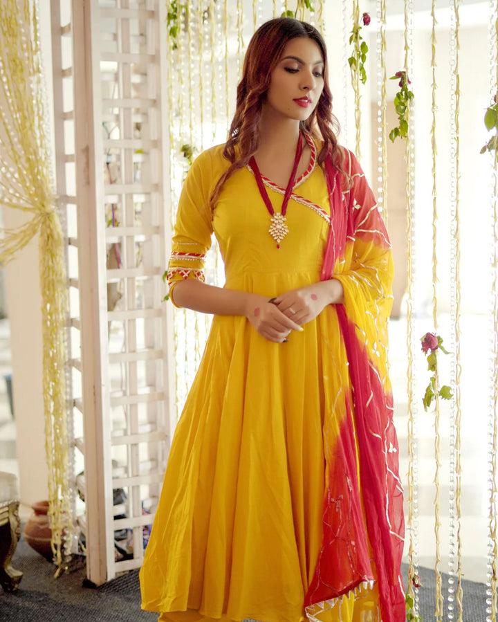 Royal Yellow Gotapatti Suit Set