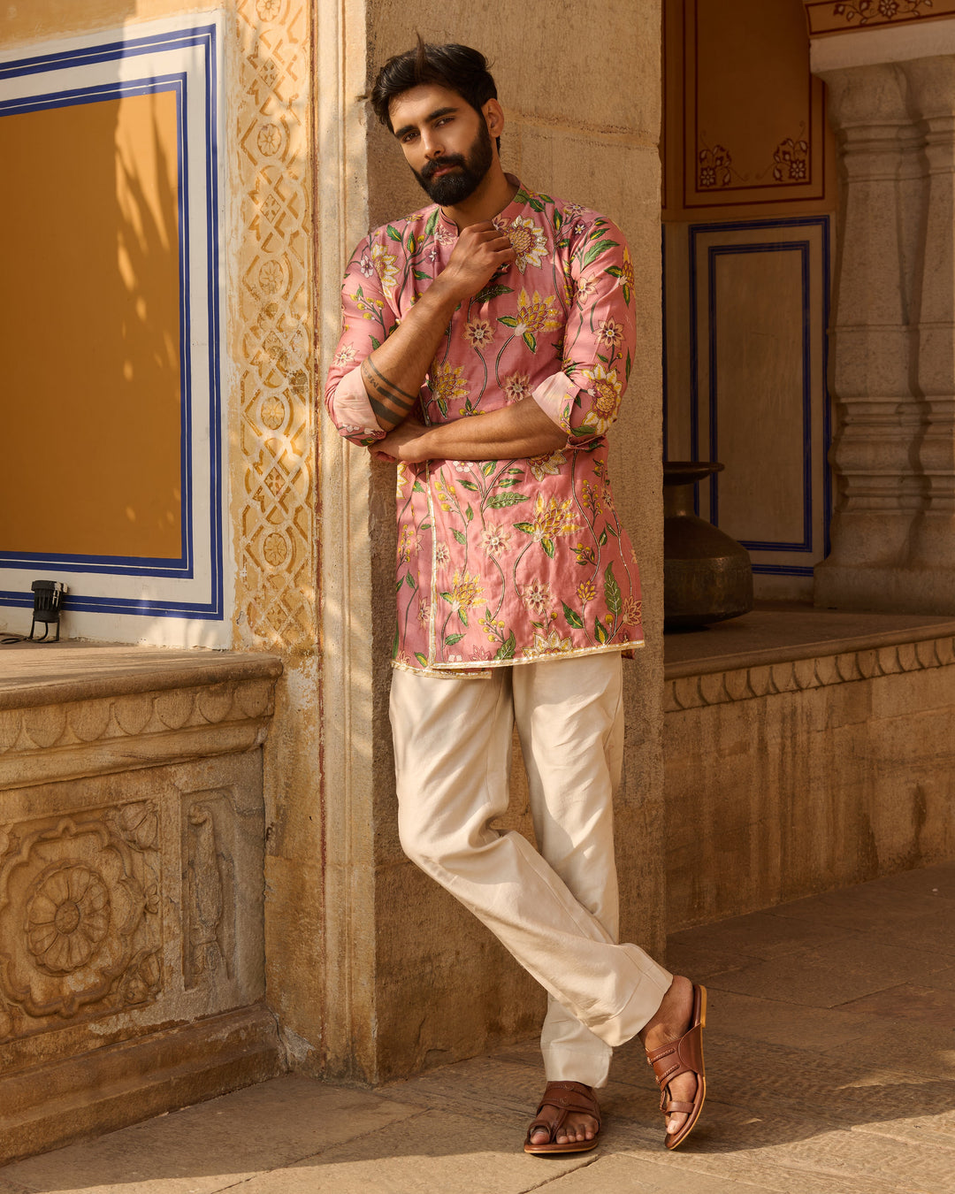 Neil Peach Printed Chanderi Kurta