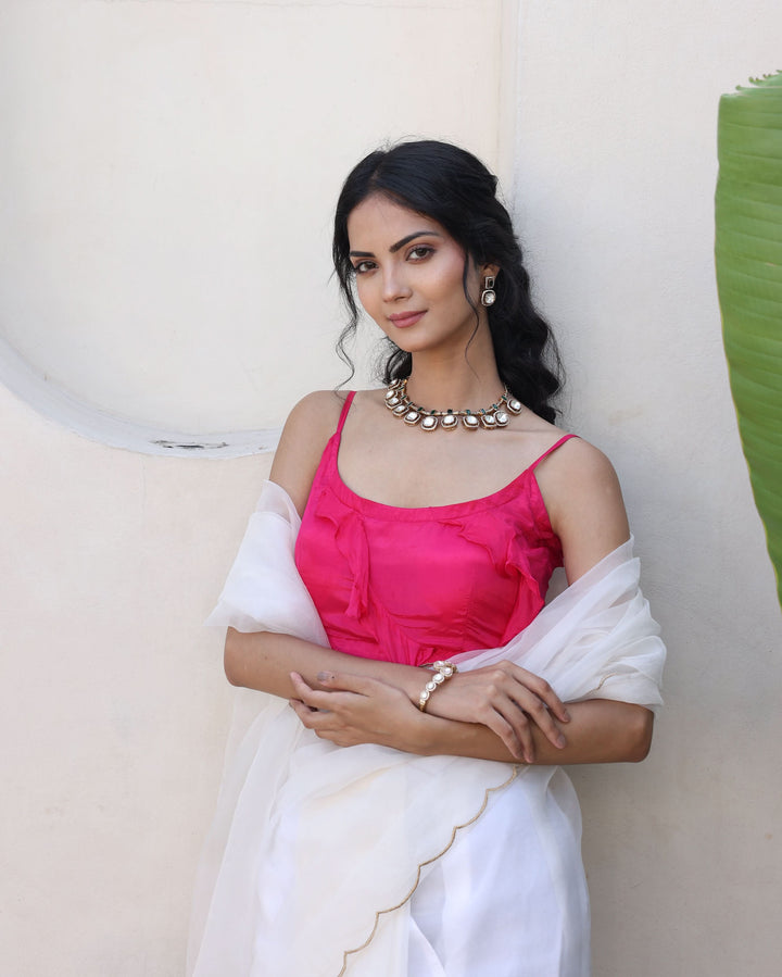 Anvika Pink Silk Blouse