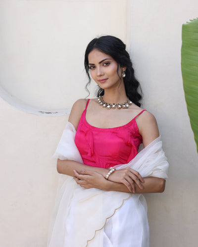 Anvika Pink Silk Blouse
