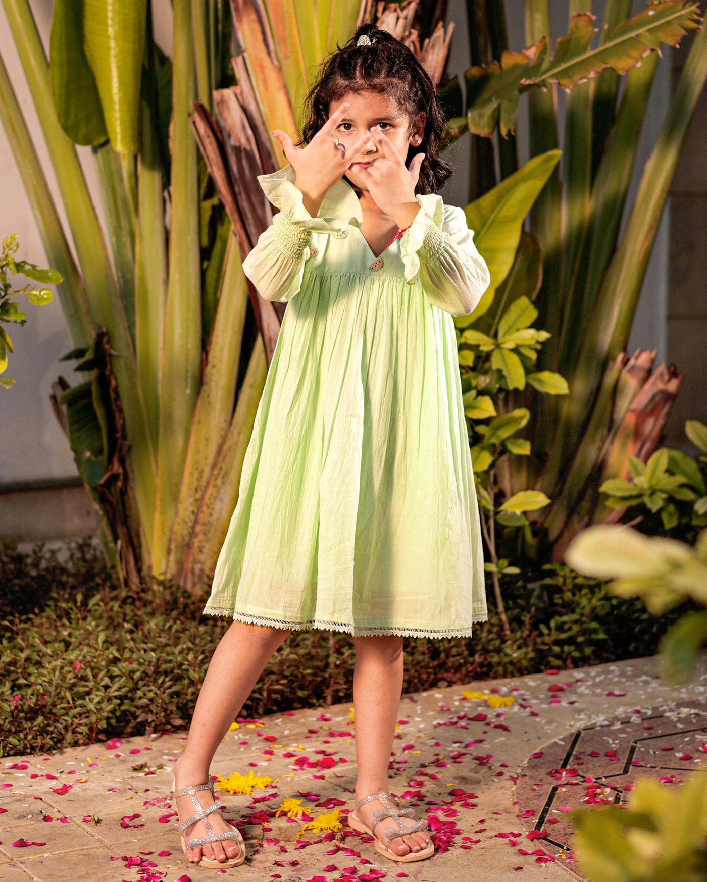 Melon Madness Mint Green Cotton Dress