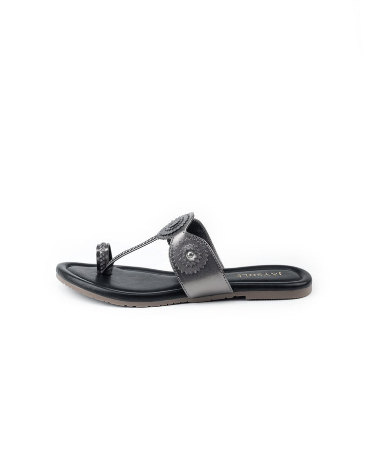 Crown Black Kolha Flats