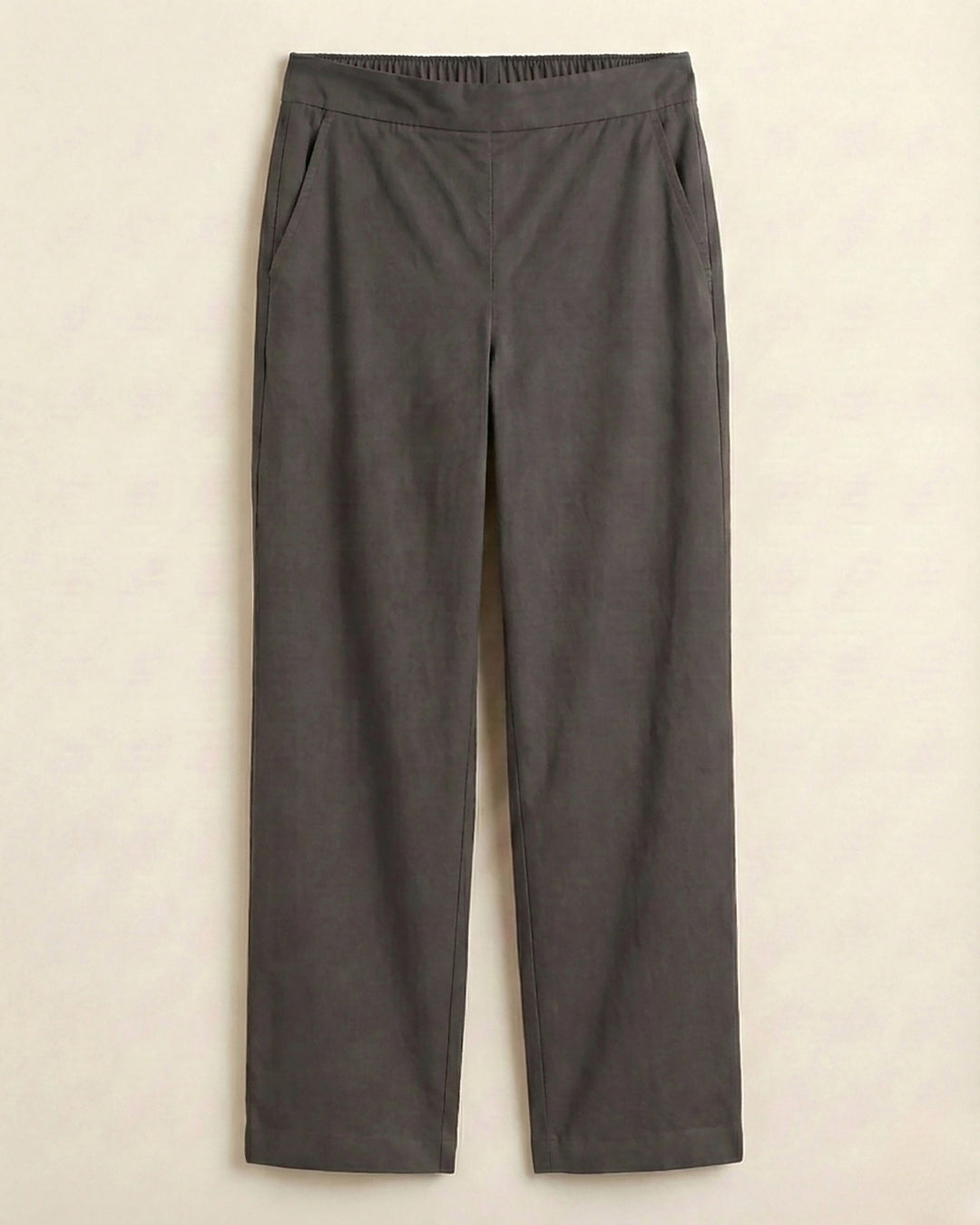 Fiza Dark Gray Cotton Straight Pants