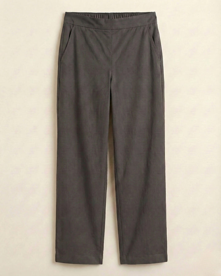 Fiza Dark Gray Cotton Straight Pants