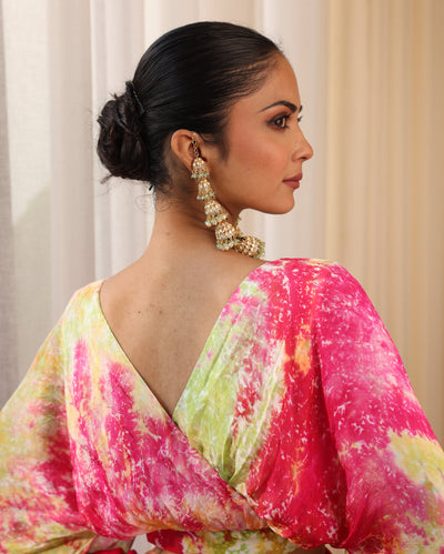 Apsara Pink Tiedye Silk Blouse