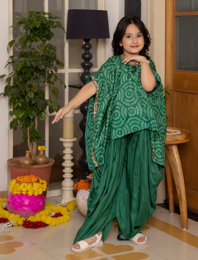 Radha Green Bandhani Muslin Coord Set