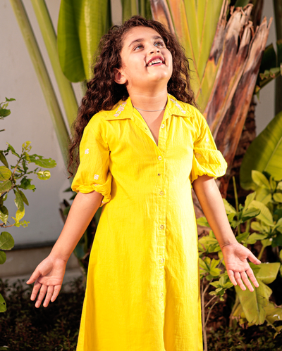 Honey Bee Yellow Cotton Coord Set
