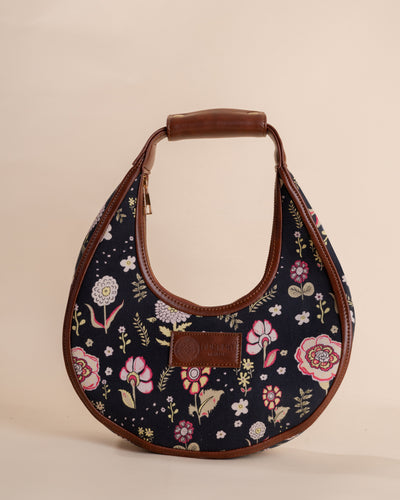 Dune Black Half Moon Bag