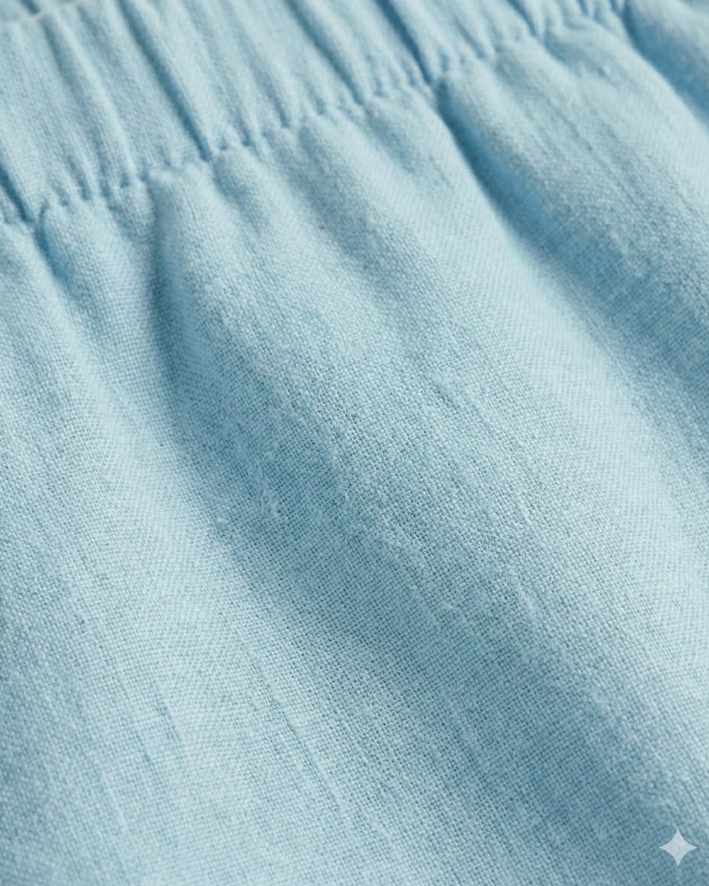 Safa Sky blue Linen Straight Pants